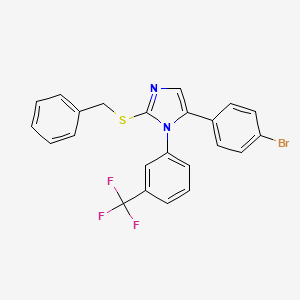 2-(benzylthio)-5-(4-bromophenyl)-1-(3-(trifluoromethyl)phenyl)-1H-imidazole