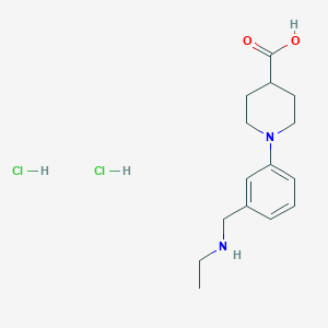 1-{3-[(Ethylamino)methyl]phenyl}piperidine-4-carboxylic acid dihydrochloride