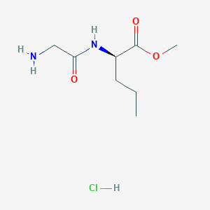 molecular formula C8H17ClN2O3 B2520331 methyl (2R)-2-(2-aminoacetamido)pentanoate hydrochloride CAS No. 2309431-67-0