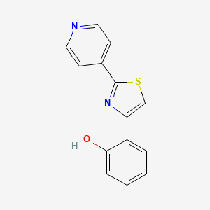 molecular formula C14H10N2OS B2520362 4-(2-Hydroxyphenyl)-2-(4-pyridyl)thiazole CAS No. 1414661-46-3