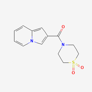 molecular formula C13H14N2O3S B2520375 (1,1-Dioxidothiomorpholino)(indolizin-2-yl)methanone CAS No. 2034284-59-6