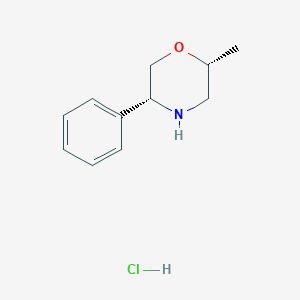 molecular formula C11H16ClNO B2520385 (2R,5R)-2-Methyl-5-phenylmorpholine hcl CAS No. 1986336-94-0