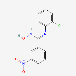 molecular formula C13H10ClN3O3 B2520401 N-(2-chlorophenyl)-N'-hydroxy-3-nitrobenzenecarboximidamide CAS No. 866049-31-2
