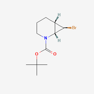 molecular formula C11H18BrNO2 B2520406 Tert-butyl (1R,6S,7R)-7-bromo-2-azabicyclo[4.1.0]heptane-2-carboxylate CAS No. 2361610-09-3