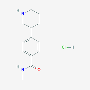 molecular formula C13H19ClN2O B2520415 N-Methyl-4-(piperidin-3-yl)benzamide hydrochloride CAS No. 1931126-40-7