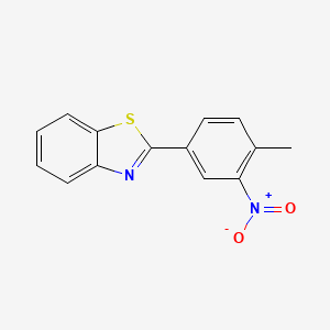 molecular formula C14H10N2O2S B2520526 2-(4-Methyl-3-nitrophenyl)benzo[d]thiazole CAS No. 339220-39-2