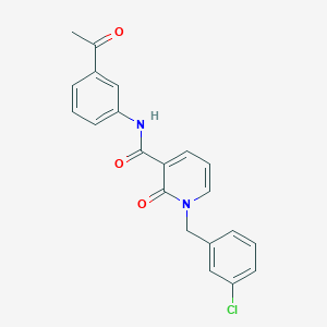 molecular formula C21H17ClN2O3 B2520527 N-(3-acetylphenyl)-1-[(3-chlorophenyl)methyl]-2-oxo-1,2-dihydropyridine-3-carboxamide CAS No. 946379-01-7