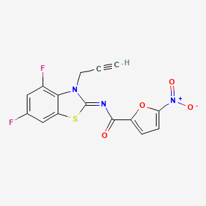 molecular formula C15H7F2N3O4S B2520545 (Z)-N-(4,6-difluoro-3-(prop-2-yn-1-yl)benzo[d]thiazol-2(3H)-ylidene)-5-nitrofuran-2-carboxamide CAS No. 865248-68-6