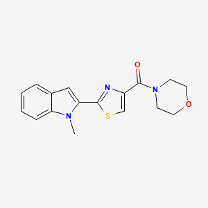 molecular formula C17H17N3O2S B2520619 (2-(1-methyl-1H-indol-2-yl)thiazol-4-yl)(morpholino)methanone CAS No. 1169954-89-5