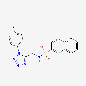 N-((1-(3,4-dimethylphenyl)-1H-tetrazol-5-yl)methyl)naphthalene-2-sulfonamide