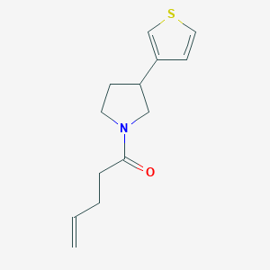 1-(3-(Thiophen-3-yl)pyrrolidin-1-yl)pent-4-en-1-one