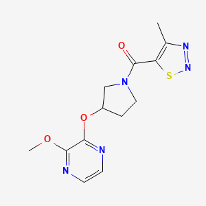 (3-((3-Methoxypyrazin-2-yl)oxy)pyrrolidin-1-yl)(4-methyl-1,2,3-thiadiazol-5-yl)methanone