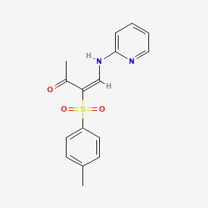 (E)-3-(4-methylphenyl)sulfonyl-4-(pyridin-2-ylamino)but-3-en-2-one