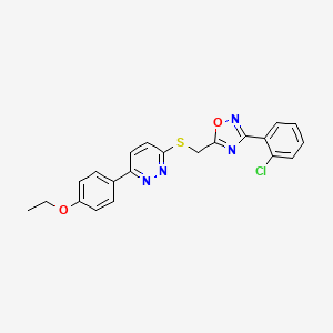 B2520721 3-(2-Chlorophenyl)-5-(((6-(4-ethoxyphenyl)pyridazin-3-yl)thio)methyl)-1,2,4-oxadiazole CAS No. 1111290-66-4