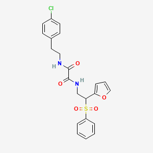N1-(4-chlorophenethyl)-N2-(2-(furan-2-yl)-2-(phenylsulfonyl)ethyl)oxalamide
