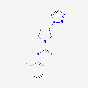 N-(2-fluorophenyl)-3-(1H-1,2,3-triazol-1-yl)pyrrolidine-1-carboxamide