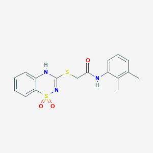 molecular formula C17H17N3O3S2 B2520724 N-(2,3-dimethylphenyl)-2-[(1,1-dioxo-4H-1lambda6,2,4-benzothiadiazin-3-yl)sulfanyl]acetamide CAS No. 886953-01-1