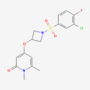 4-((1-((3-chloro-4-fluorophenyl)sulfonyl)azetidin-3-yl)oxy)-1,6-dimethylpyridin-2(1H)-one