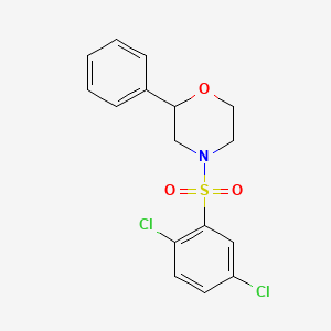 4-((2,5-Dichlorophenyl)sulfonyl)-2-phenylmorpholine