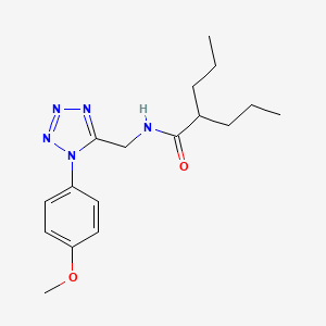 B2520737 N-((1-(4-methoxyphenyl)-1H-tetrazol-5-yl)methyl)-2-propylpentanamide CAS No. 941921-90-0
