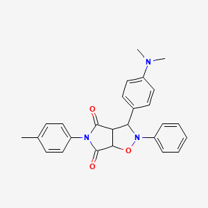 3-(4-(dimethylamino)phenyl)-2-phenyl-5-(p-tolyl)dihydro-2H-pyrrolo[3,4-d]isoxazole-4,6(5H,6aH)-dione
