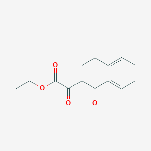 molecular formula C14H14O4 B2520743 Ethyl 2-oxo-2-(1-oxo-1,2,3,4-tetrahydronaphthalen-2-yl)acetate CAS No. 58199-07-8