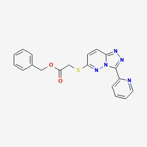 molecular formula C19H15N5O2S B2520752 benzyl 2-{[3-(pyridin-2-yl)-[1,2,4]triazolo[4,3-b]pyridazin-6-yl]sulfanyl}acetate CAS No. 868968-22-3