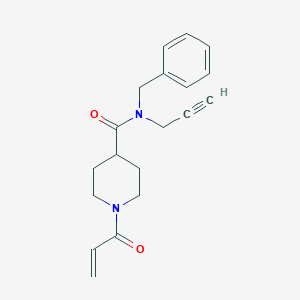 molecular formula C19H22N2O2 B2520760 N-Benzyl-1-prop-2-enoyl-N-prop-2-ynylpiperidine-4-carboxamide CAS No. 2361688-41-5