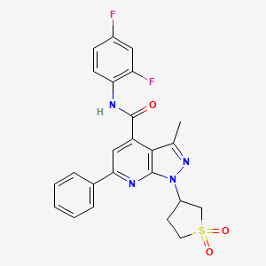 N-(2,4-difluorophenyl)-1-(1,1-dioxidotetrahydrothiophen-3-yl)-3-methyl-6-phenyl-1H-pyrazolo[3,4-b]pyridine-4-carboxamide