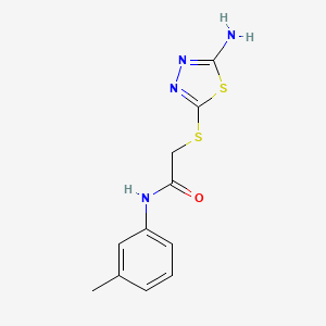 2-[(5-amino-1,3,4-thiadiazol-2-yl)thio]-N-(3-methylphenyl)acetamide