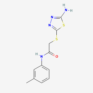 2-[(5-amino-1,3,4-thiadiazol-2-yl)sulfanyl]-N-(3-methylphenyl)acetamide