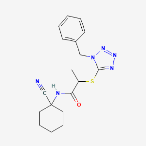 2-(1-Benzyltetrazol-5-yl)sulfanyl-N-(1-cyanocyclohexyl)propanamide