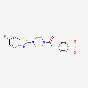 1-(4-(6-Fluorobenzo[d]thiazol-2-yl)piperazin-1-yl)-2-(4-(methylsulfonyl)phenyl)ethanone