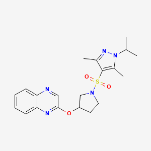 2-[(1-{[3,5-dimethyl-1-(propan-2-yl)-1H-pyrazol-4-yl]sulfonyl}pyrrolidin-3-yl)oxy]quinoxaline
