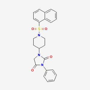 1-(1-(Naphthalen-1-ylsulfonyl)piperidin-4-yl)-3-phenylimidazolidine-2,4-dione
