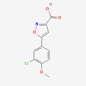 molecular formula C11H8ClNO4 B2520797 5-(3-Chloro-4-methoxyphenyl)-1,2-oxazole-3-carboxylic acid CAS No. 912763-92-9