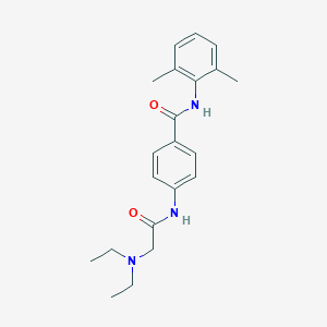 molecular formula C21H27N3O2 B025208 N-(2,6-Dimethylphenyl)-4-[[(diethylamino)acetyl]amino]benzamide CAS No. 107634-14-0