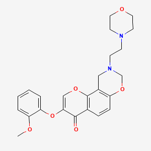 3-(2-methoxyphenoxy)-9-(2-morpholinoethyl)-9,10-dihydrochromeno[8,7-e][1,3]oxazin-4(8H)-one
