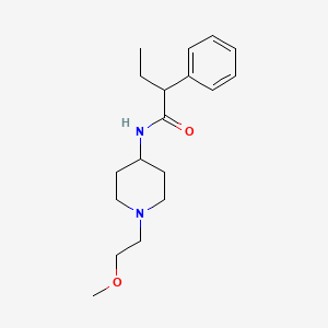 molecular formula C18H28N2O2 B2520809 N-[1-(2-Methoxyethyl)piperidin-4-YL]-2-phenylbutanamide CAS No. 1421484-69-6