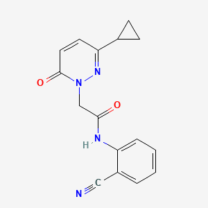 molecular formula C16H14N4O2 B2520820 N-(2-cyanophenyl)-2-(3-cyclopropyl-6-oxopyridazin-1(6H)-yl)acetamide CAS No. 2034367-08-1