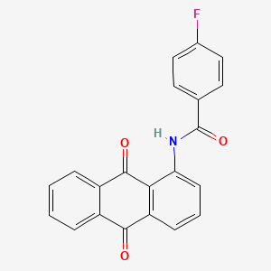 molecular formula C21H12FNO3 B2520850 N-(9,10-dioxo-9,10-dihydroanthracen-1-yl)-4-fluorobenzamide CAS No. 310457-09-1