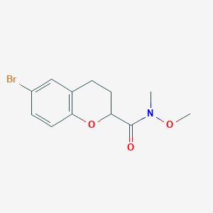 6-Bromo-N-methoxy-n-methylchroman-2-carboxamide