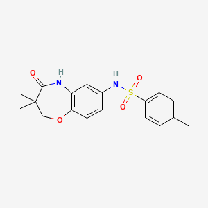 N-(3,3-dimethyl-4-oxo-2,3,4,5-tetrahydrobenzo[b][1,4]oxazepin-7-yl)-4-methylbenzenesulfonamide