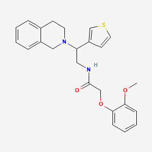 N-(2-(3,4-dihydroisoquinolin-2(1H)-yl)-2-(thiophen-3-yl)ethyl)-2-(2-methoxyphenoxy)acetamide