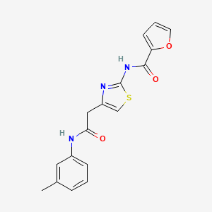 molecular formula C17H15N3O3S B2520876 N-(4-(2-oxo-2-(m-tolylamino)ethyl)thiazol-2-yl)furan-2-carboxamide CAS No. 923151-18-2