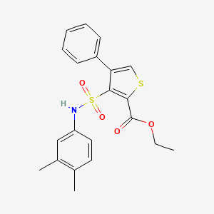 molecular formula C21H21NO4S2 B2520887 Ethyl 3-[(3,4-dimethylphenyl)sulfamoyl]-4-phenylthiophene-2-carboxylate CAS No. 899970-86-6