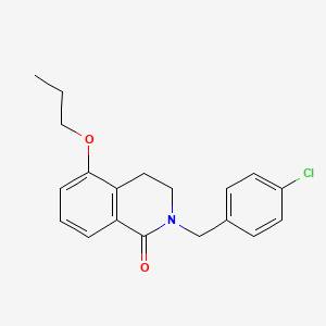 molecular formula C19H20ClNO2 B2520901 2-(4-chlorobenzyl)-5-propoxy-3,4-dihydroisoquinolin-1(2H)-one CAS No. 850906-42-2
