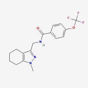 molecular formula C17H18F3N3O2 B2520905 N-((1-methyl-4,5,6,7-tetrahydro-1H-indazol-3-yl)methyl)-4-(trifluoromethoxy)benzamide CAS No. 1448076-96-7