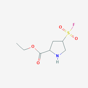 molecular formula C7H12FNO4S B2520922 Ethyl 4-fluorosulfonylpyrrolidine-2-carboxylate CAS No. 2248261-04-1