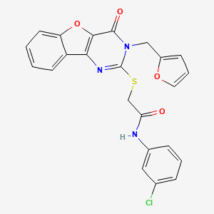 N-(3-chlorophenyl)-2-{[3-(2-furylmethyl)-4-oxo-3,4-dihydro[1]benzofuro[3,2-d]pyrimidin-2-yl]thio}acetamide